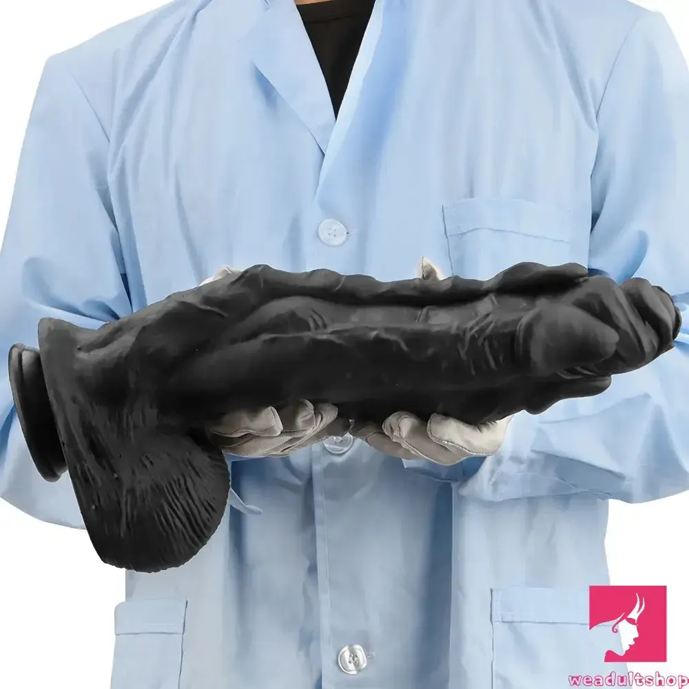 11.41in 12.6in 15in Super Big Silicone Soft Black Fantasy Love Real Dildo