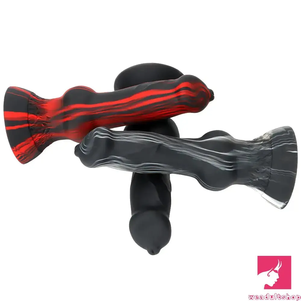 7.48in Silicone Soft Mixed Color Dog Cock Dildo For Love Sex Toy