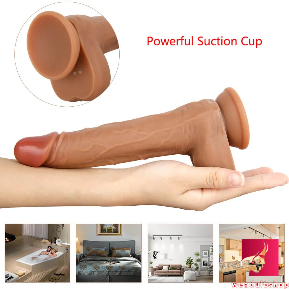 8.3in Wireless Soft Heating Thrusting Dildo Masturbation Toy