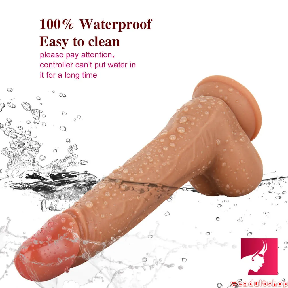 8.3in Wireless Soft Heating Thrusting Dildo Masturbation Toy