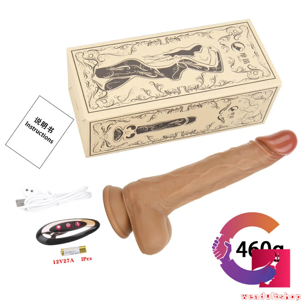 8.3in Wireless Soft Heating Thrusting Dildo Masturbation Toy