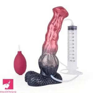 9.37in Realistic Horse Squirting Silicone Animal Knot Big Soft Dildo