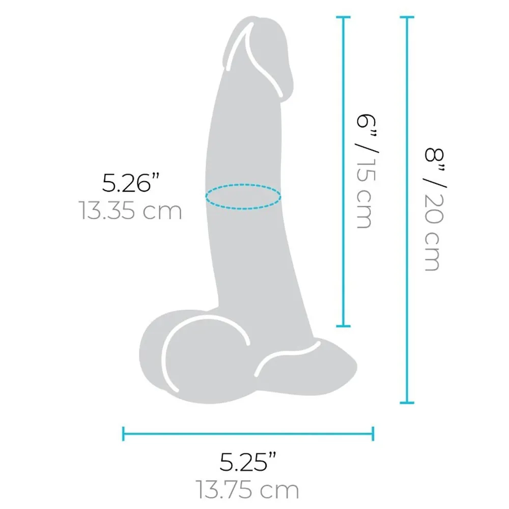 B-Vibe Slipskin Realistic Silicone Dildo-8 Curved Brown