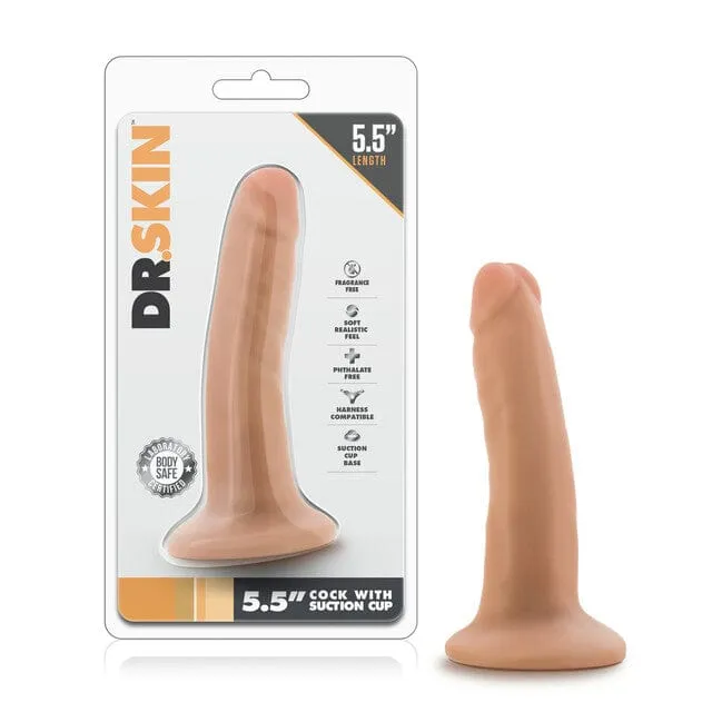 Blush Dr. Skin 5.5 Cock With Suction Cup