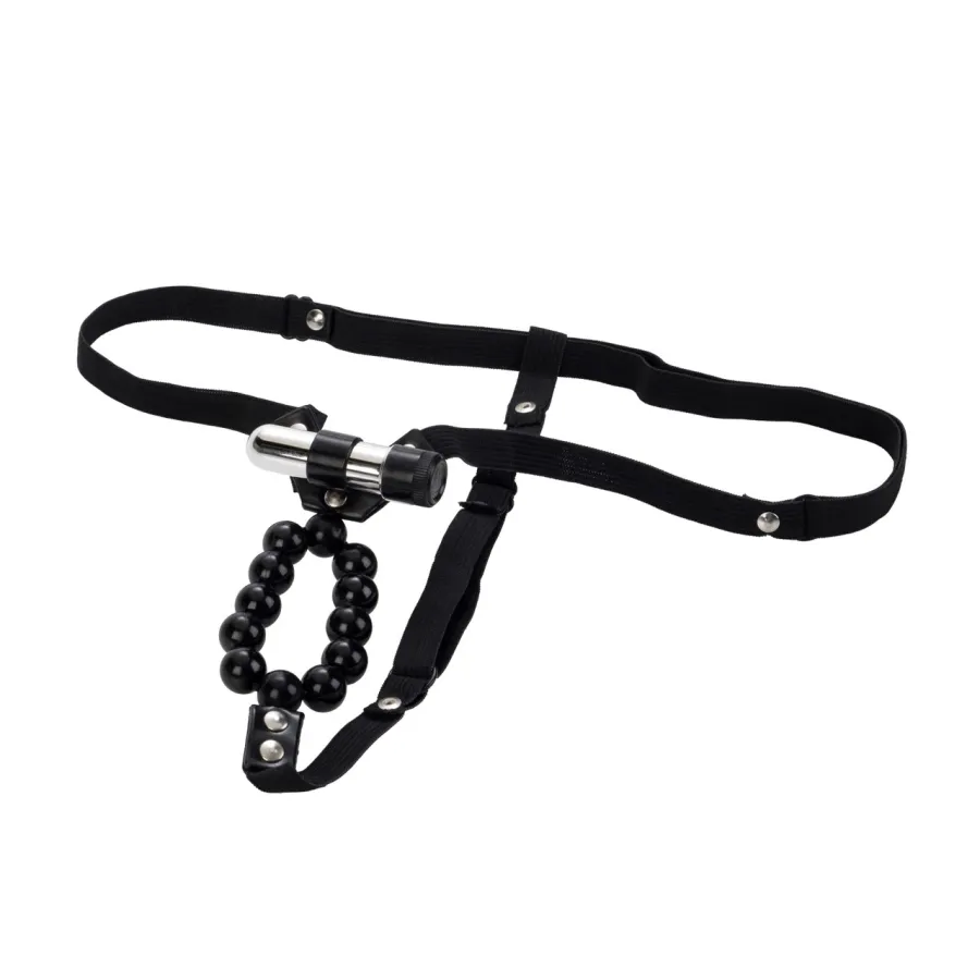 Calexotics Vibrating Lover's Thong With Stroker Beads