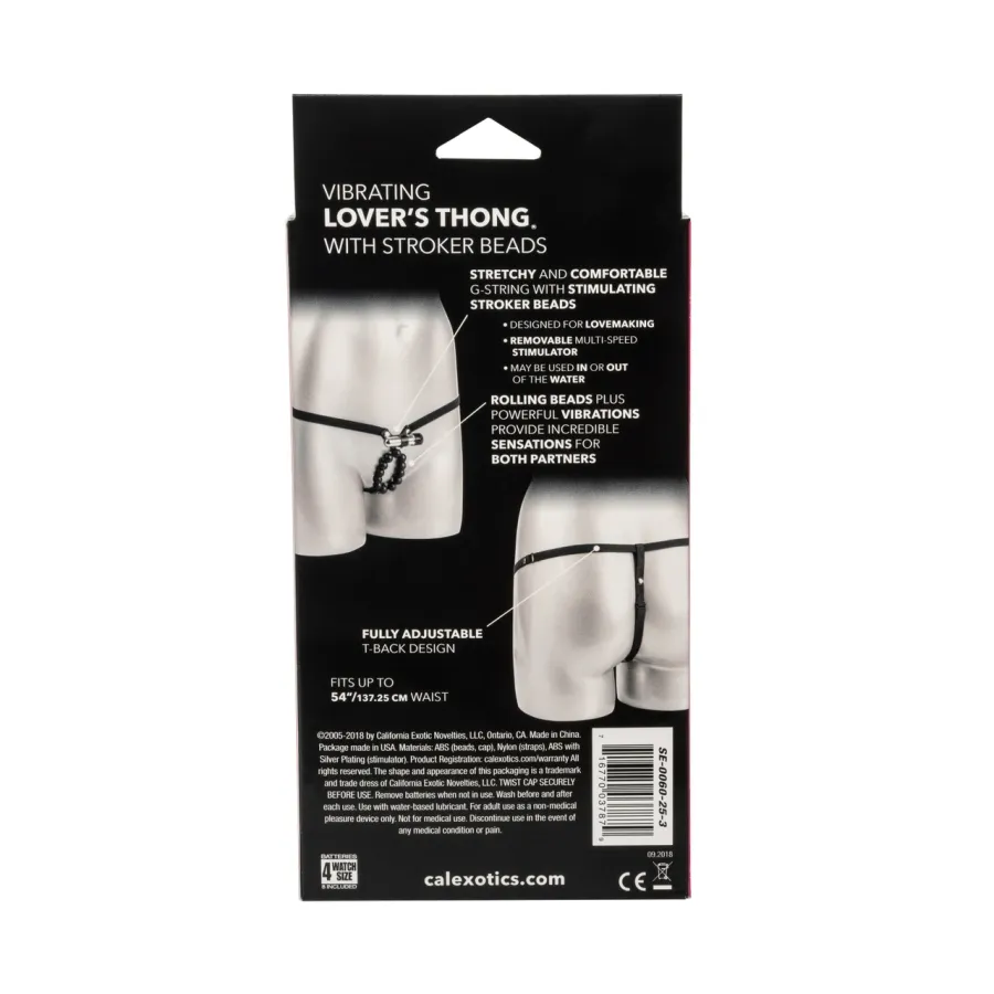Calexotics Vibrating Lover's Thong With Stroker Beads