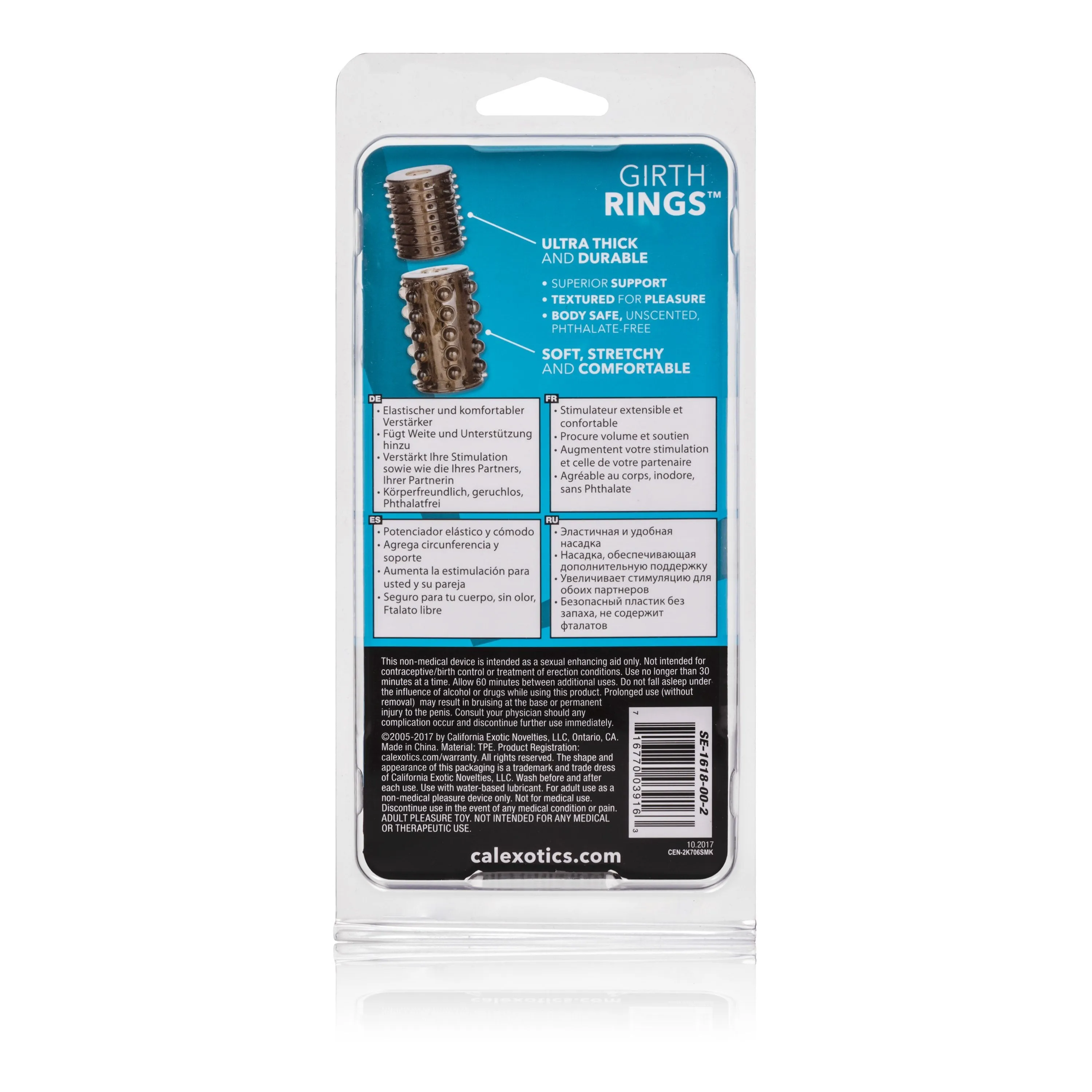 California Exotics - Girth Rings Cock Sleeves (Black)