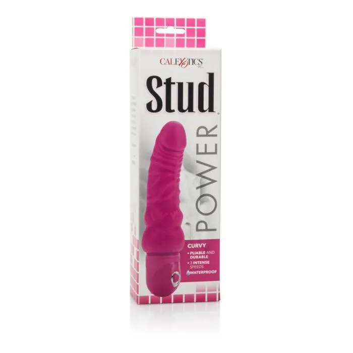 California Exotics - Power Stud Waterproof Curvy Vibrator (Pink)