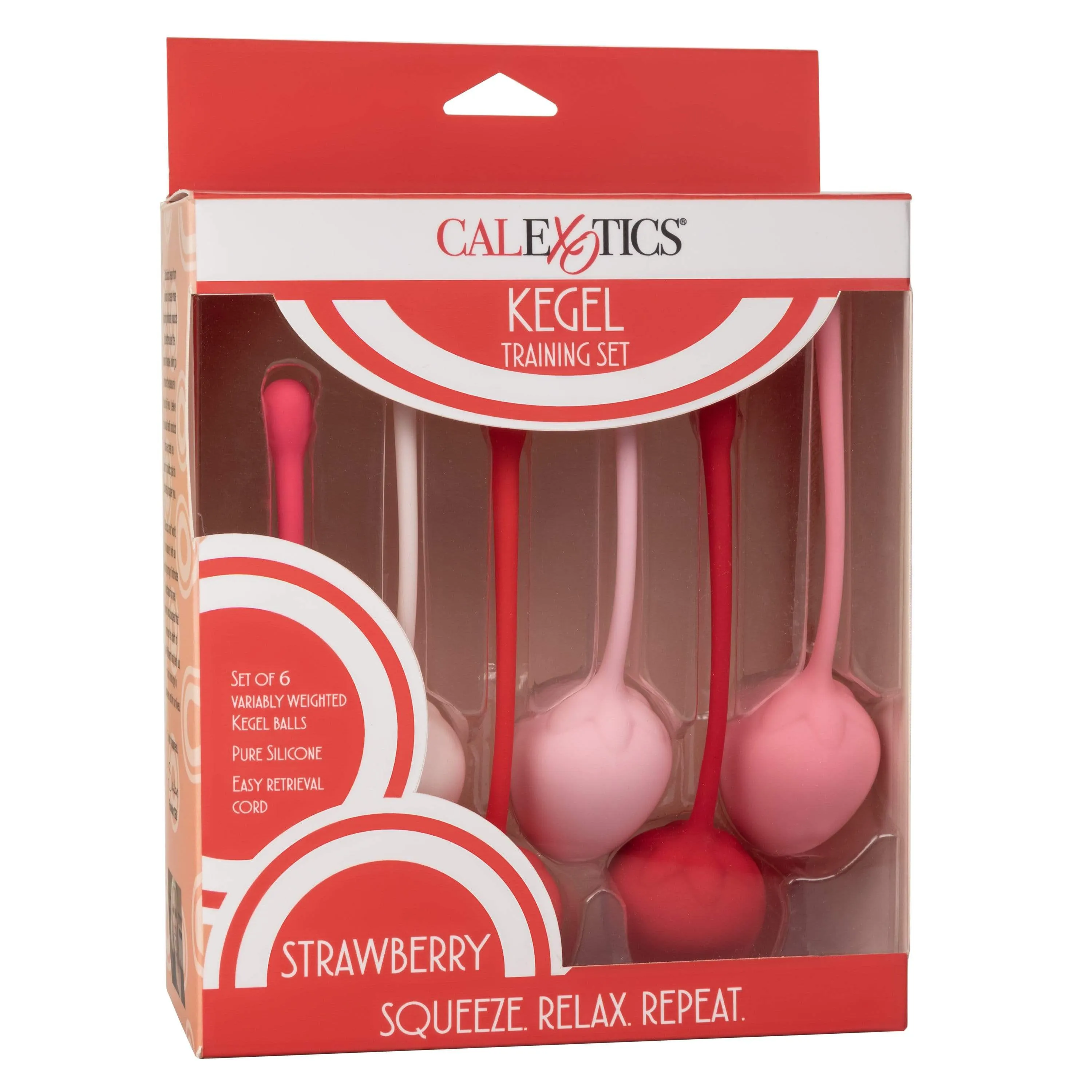 California Exotics - Strawberry Silicone Kegel Balls Training Set (Pink)