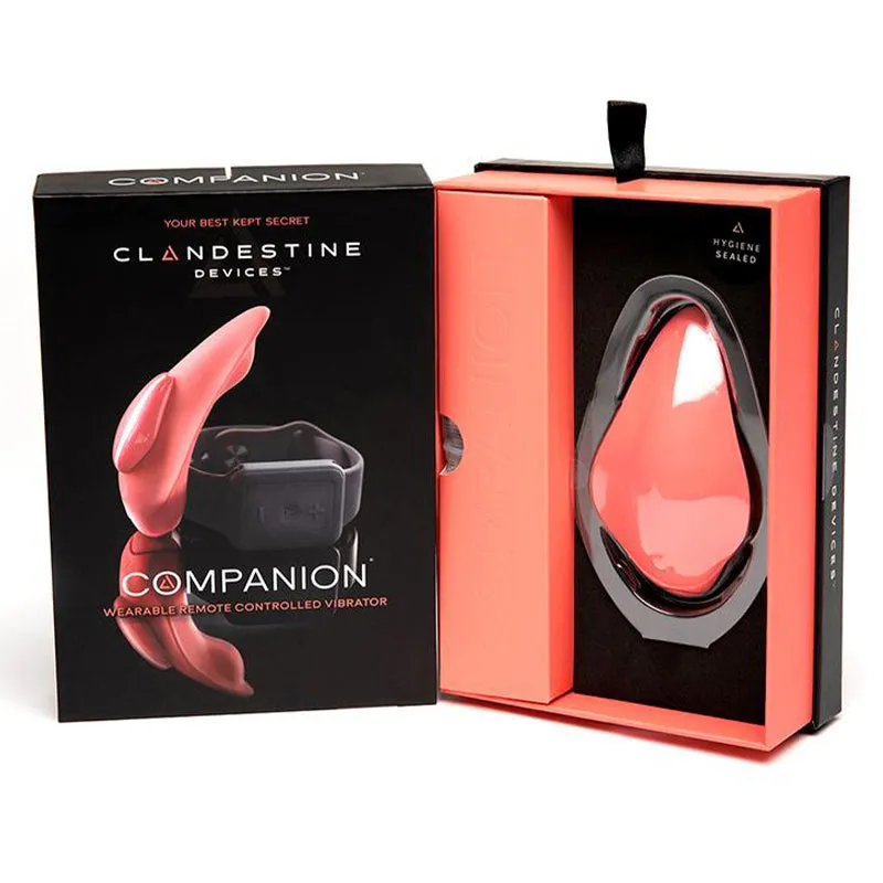 Clandestine Devices Companion Panty Vibe w/Wearable Remote - Coral