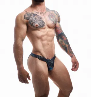 CUT FOR MEN EMERALD CLIP TANGA BRIEF BLACK LARGE