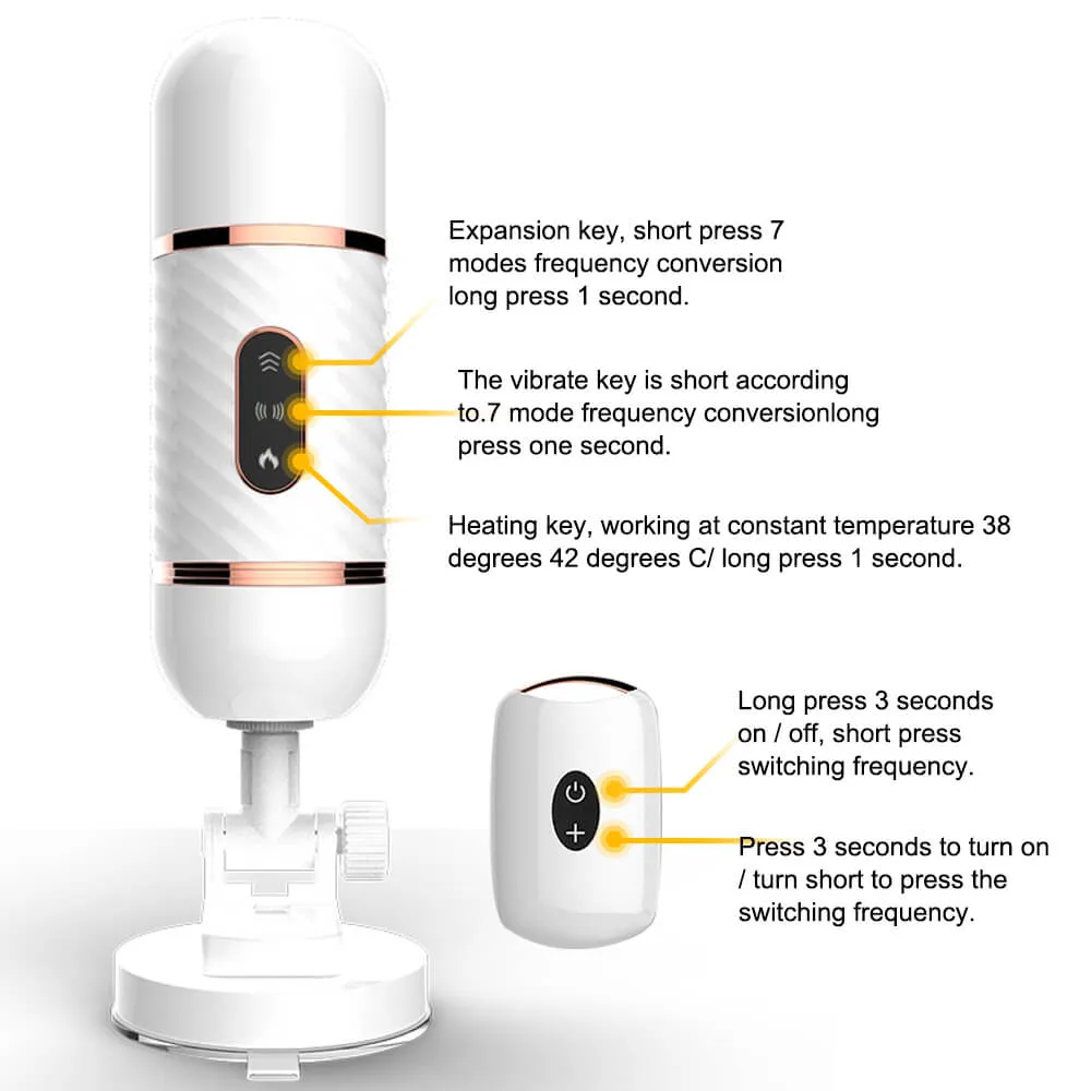 Intelligent Heating Dildo Automatic Penis Vibration Retractable Pumping Gun
