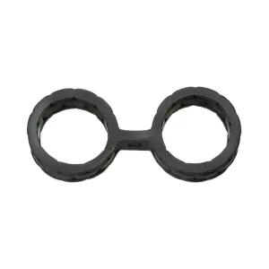 Japanese Bondage Silicone Cuffs Large Black