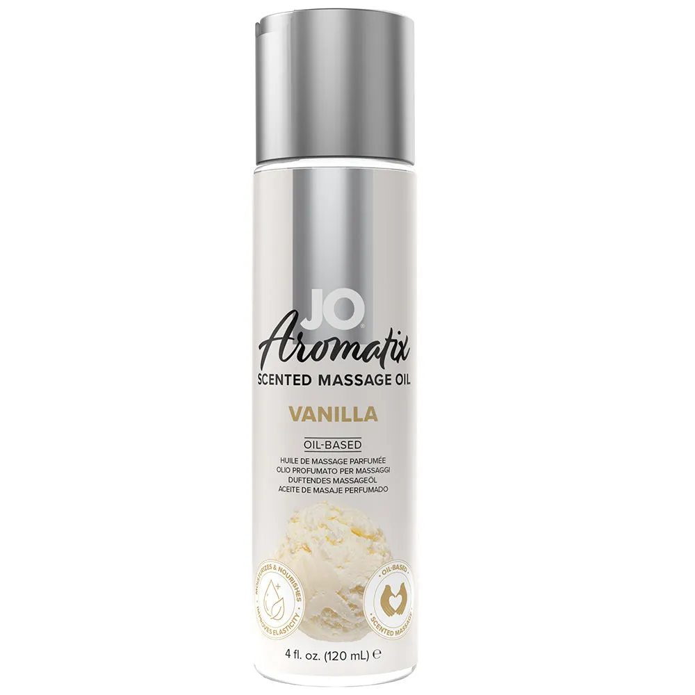 Jo Aromatix Scented Massage Oil Edible Chocolate Strawberry Vanilla Vitamin E