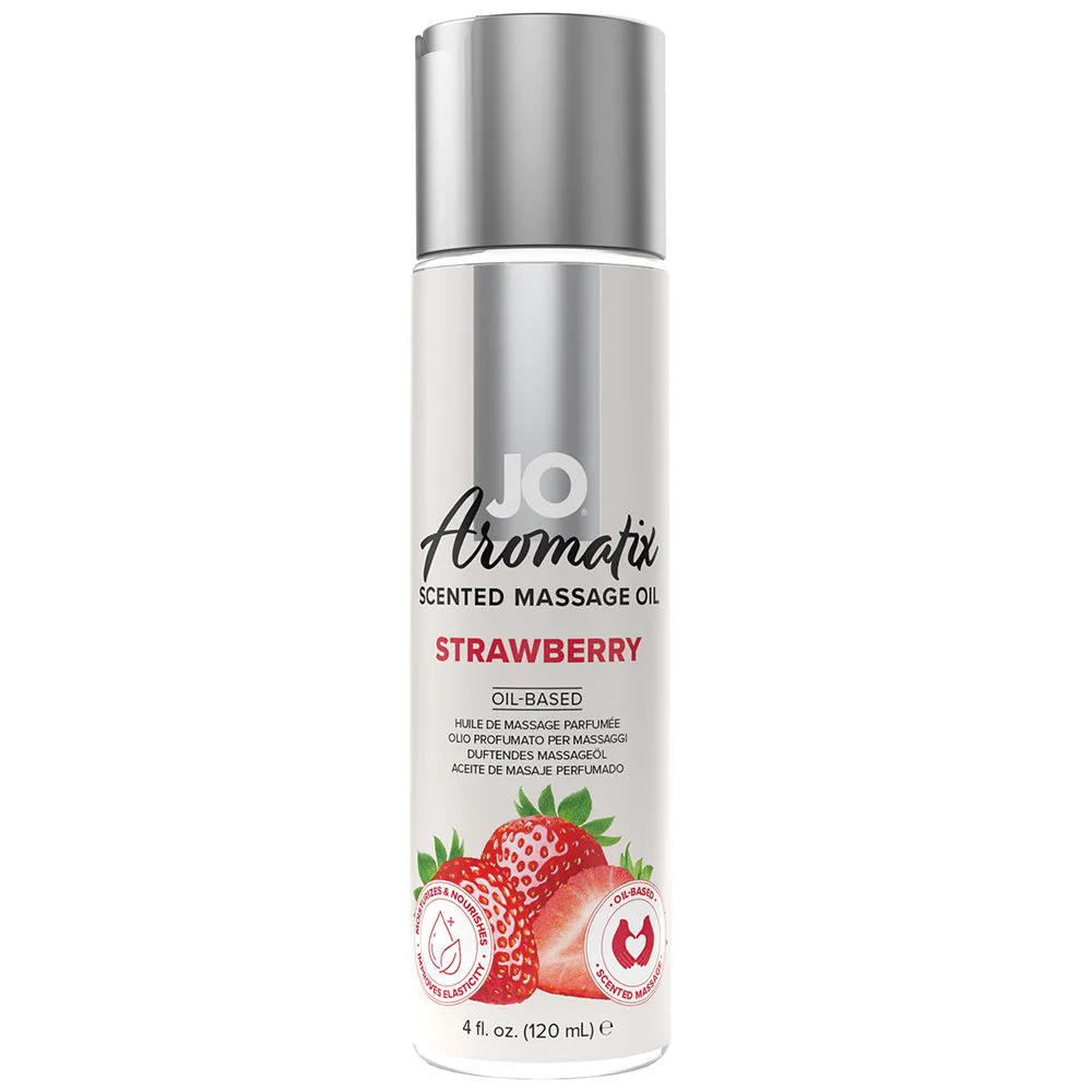 Jo Aromatix Scented Massage Oil Edible Chocolate Strawberry Vanilla Vitamin E
