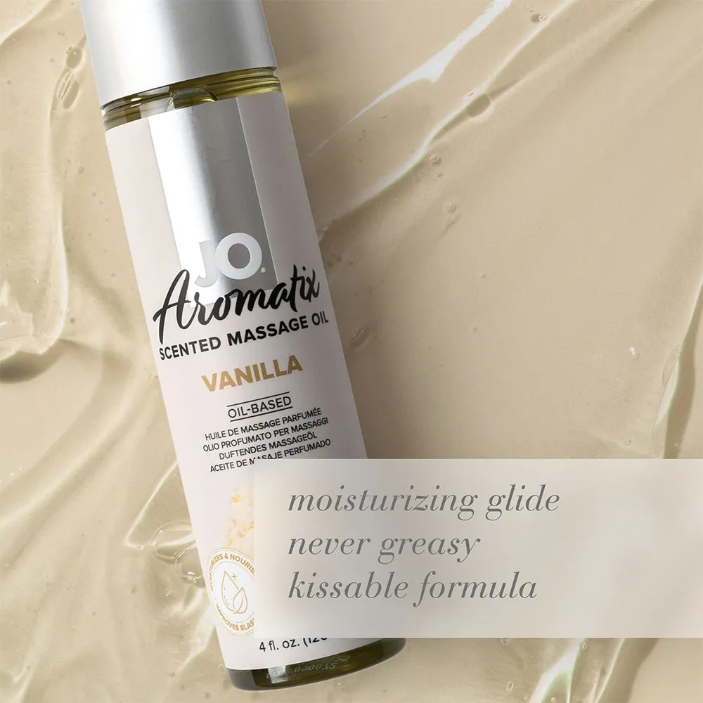Jo Aromatix Scented Massage Oil Edible Chocolate Strawberry Vanilla Vitamin E