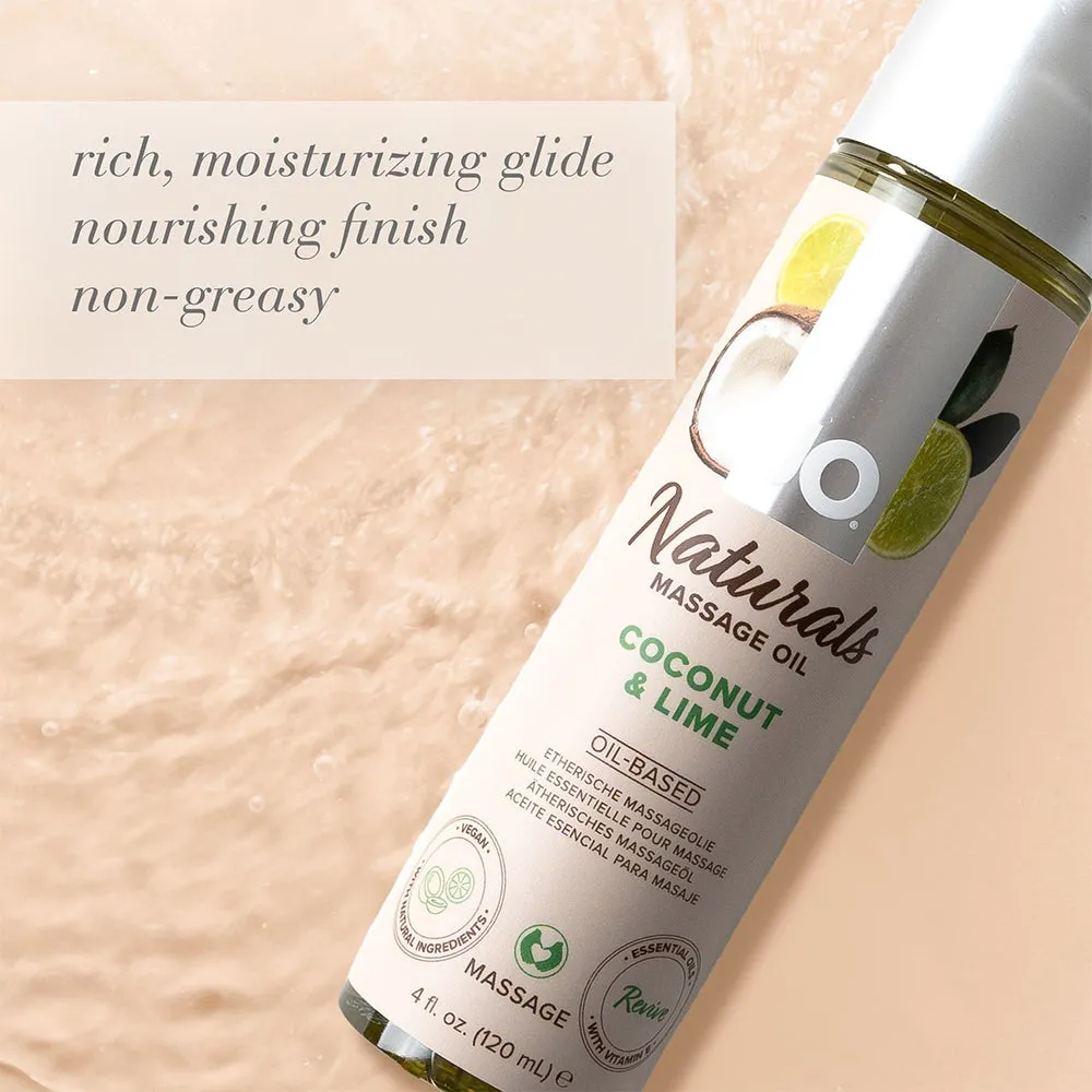 JO Naturals Massage Oil Erotic Aphrodisiac Vegan Moisturizing Nourishing