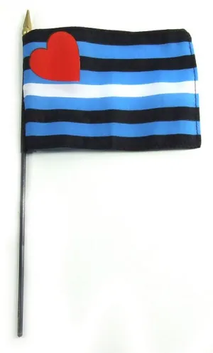 LEATHER STICK 4 X 6 FLAG