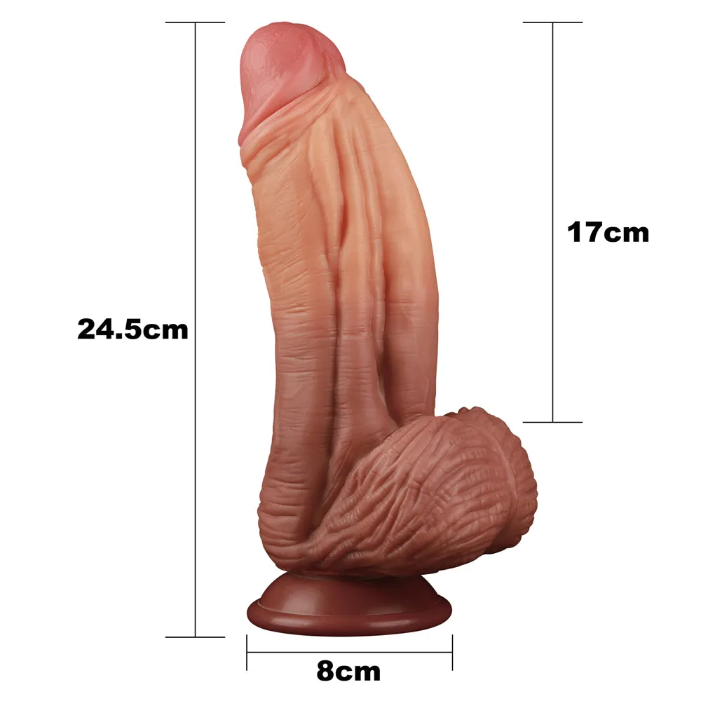 Lovetoy Nature Cock 10 King Size Alien Dual-Layer Silicone Realistic Dildo