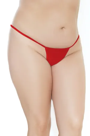 Low Rise Lycra G-String Red XL