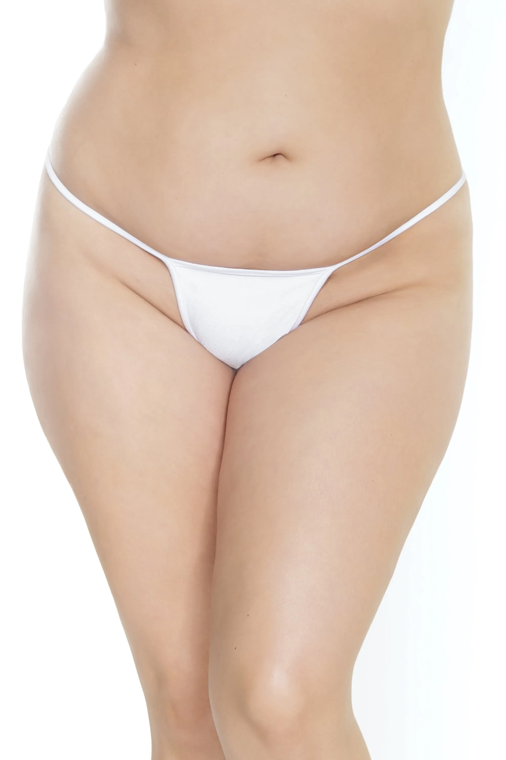 Low Rise Lycra G-String White XL