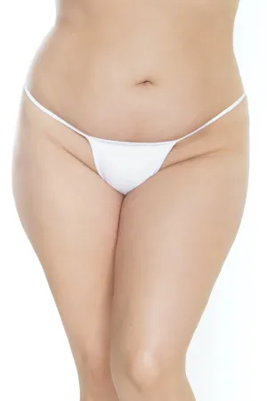 Low Rise Lycra G-String White XL