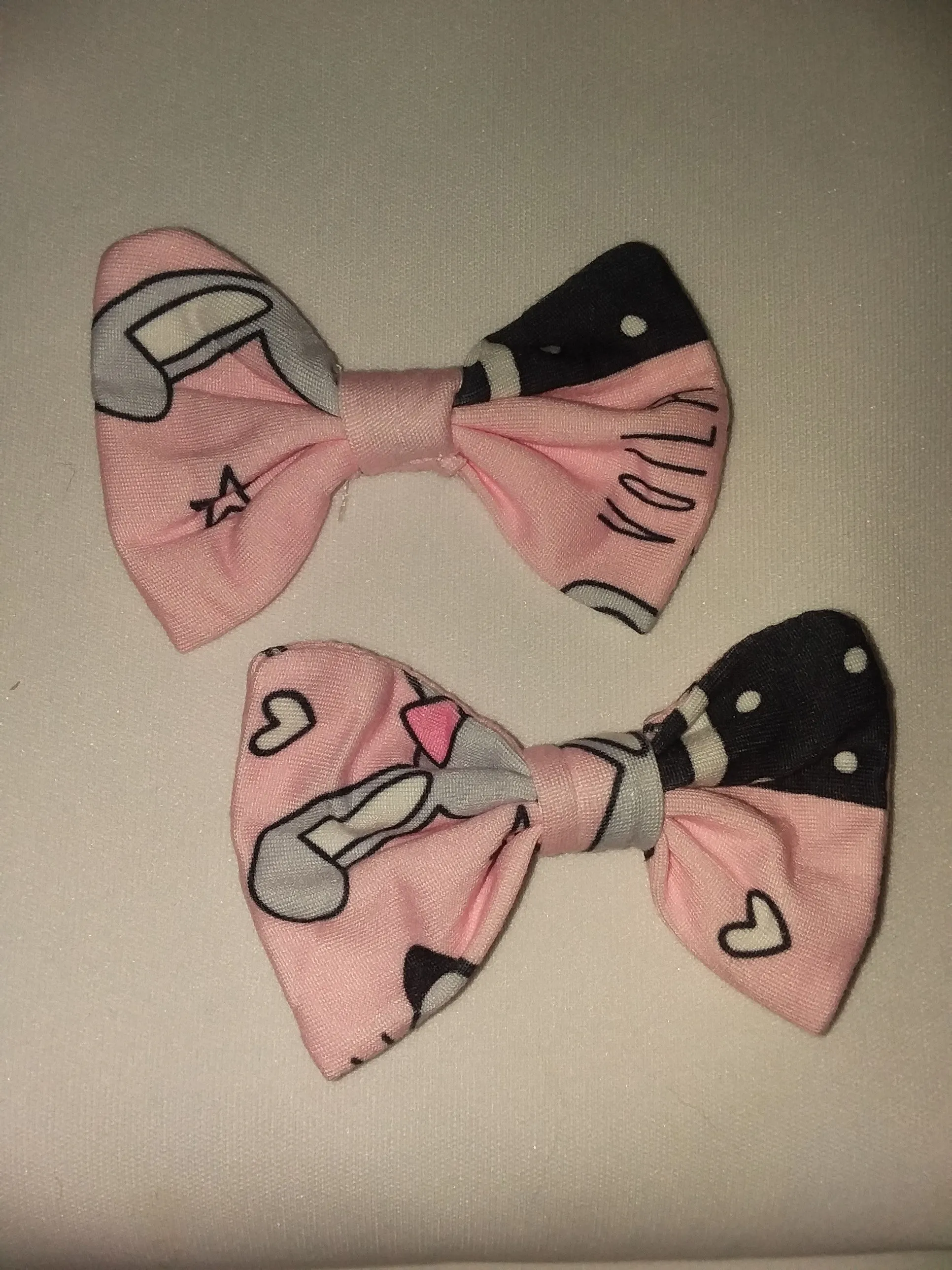 Magic Bunny Fabric Hair Bow 2pc Set