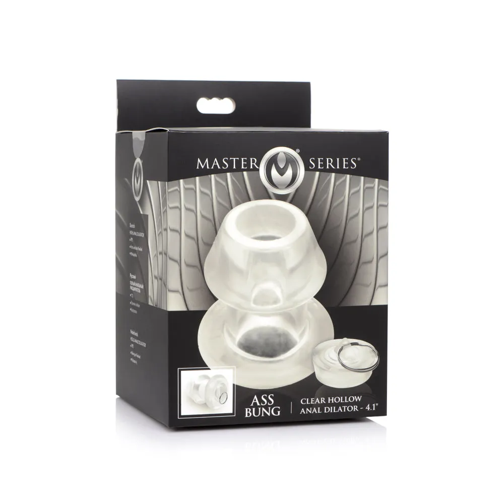 Master Series Ass Bung Clear Hollow Anal Dilator With Plug Xl