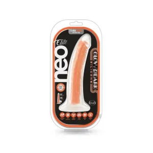 Neo Elite Lava Glow-in-the-dark 7 Silicone Dual-density Dildo Neon Orange