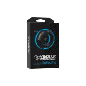 OptiMALE FlexiSteel Silicone. Metal Core Cock Ring 35 mm Black