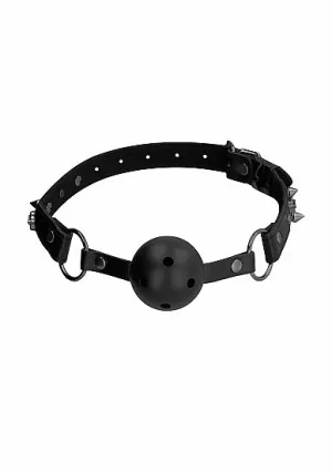 OUCH! SKULLS & BONES BREATHEABLE BALL GAG BLACK