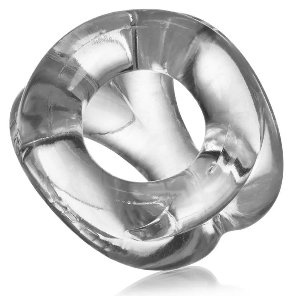 OXBALLS TRI-SPORT versatile 3-ring Cocksling Penis Cock & Ball Ring CLEAR