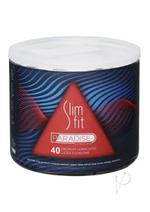 Paradise Slim Fit Condoms 40/bowl
