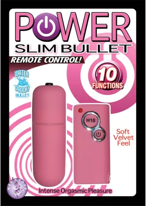 Power Slim Bullet W/remote - Pink