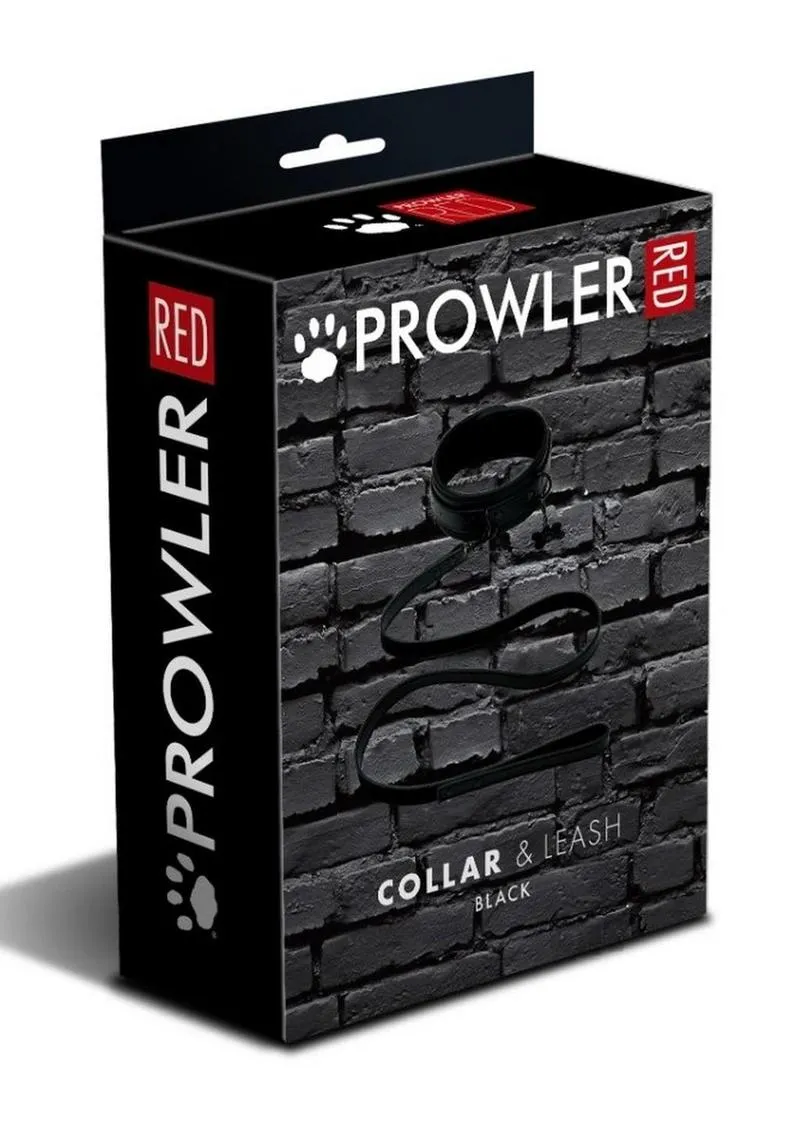 Prowler Red Collar And Leash Blk