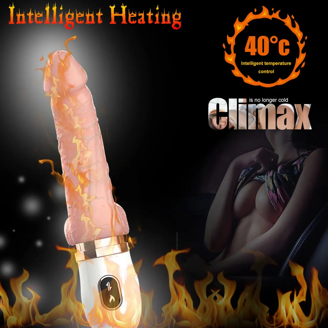 Realistic Vibration Dildo Heating Telescopic Dildo Gun Automatic Sex Machine