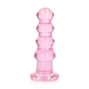 RealRock Crystal Clear Curvy 5.5 in. Dildo/Plug Pink