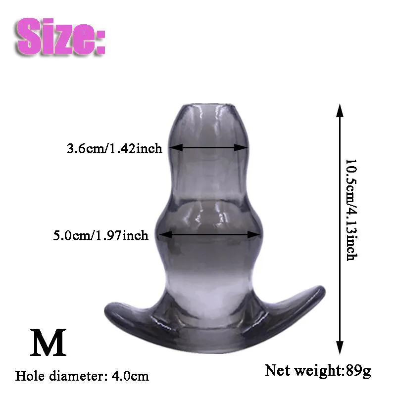 Soft Speculum Hollow Anal Plug Enema Sex Toys For Adults