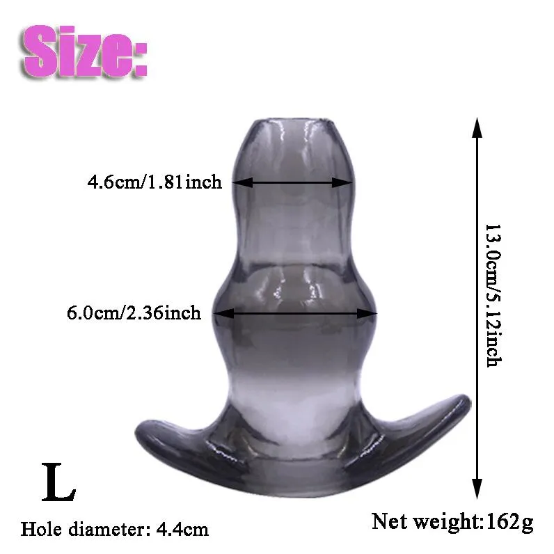 Soft Speculum Hollow Anal Plug Enema Sex Toys For Adults