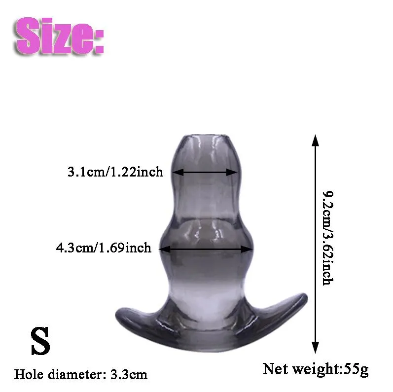 Soft Speculum Hollow Anal Plug Enema Sex Toys For Adults
