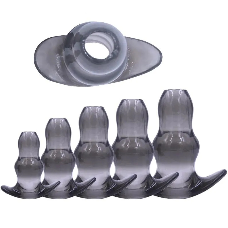 Soft Speculum Hollow Anal Plug Enema Sex Toys For Adults