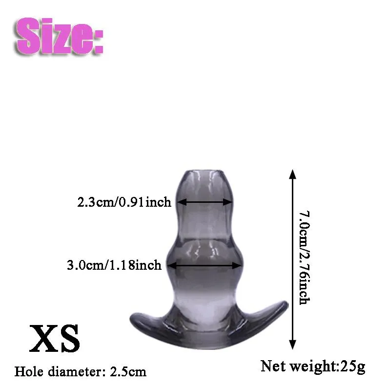 Soft Speculum Hollow Anal Plug Enema Sex Toys For Adults