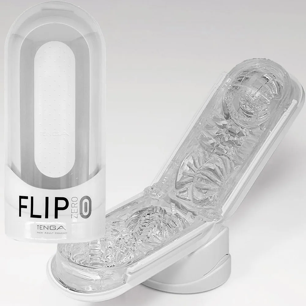 Tenga Flip 0 (Zero) White Male Masturbator Stroker Pocket Pussy Textured Sex Toy