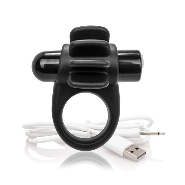 The Screaming O - Charged Skooch Rechargeable Silicone Cock Ring (Black)