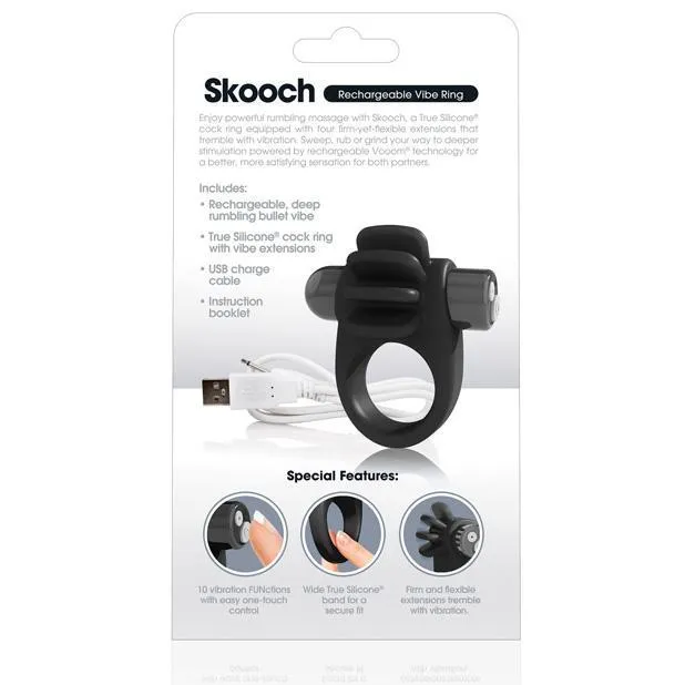 The Screaming O - Charged Skooch Rechargeable Silicone Cock Ring (Black)