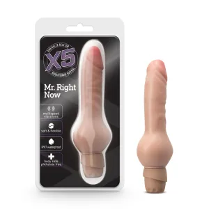 X5 Mr. Right Now Realistic 7 in. Vibrating Dildo Beige